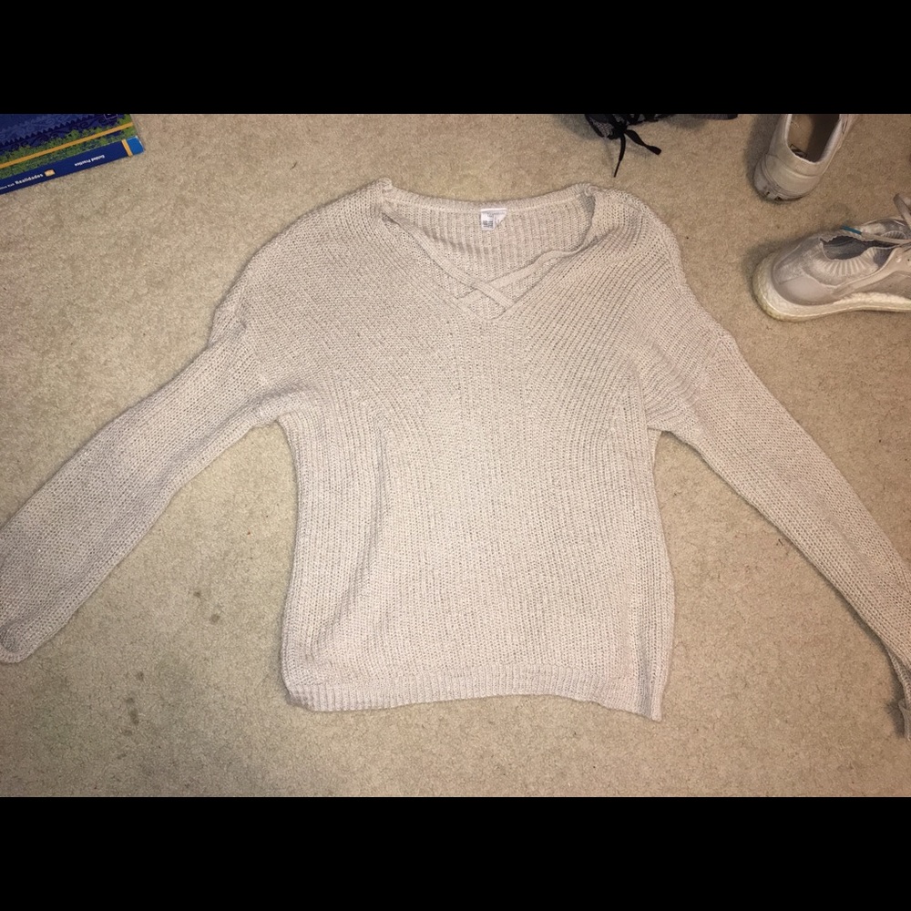Tilly’s Cream cross sweater